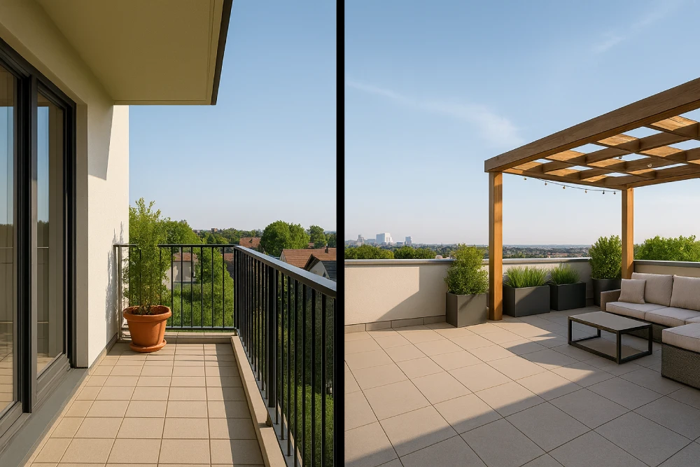 فرق بالکن و تراس