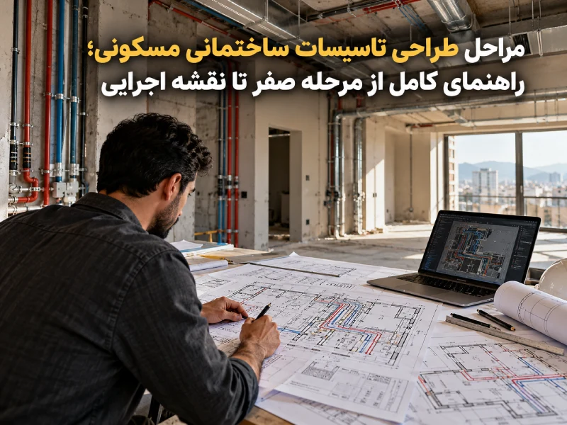 مراحل طراحی تاسیسات ساختمانی مسکونی؛ راهنمای کامل از مرحله صفر تا نقشه اجرایی