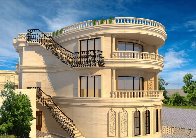 طراحی ویلا در باغ